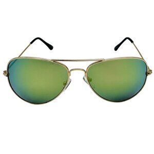 7040 | Green Mirror Aviator Sunglasses